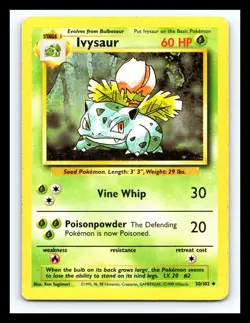 💥 Ivysaur | Pokemon TCG 1999 | (Base Set) Non Holo Vintage # 30/102 - Image 1