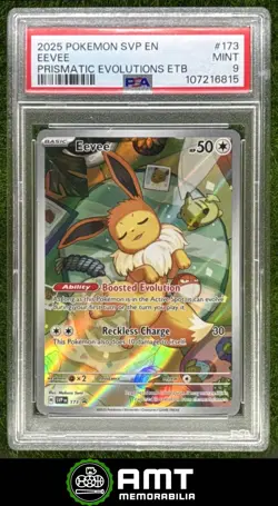 Eevee PSA 9 2025 Pokemon Scarlet Violet Black Star Promo Prismatic Evolutions 15 - Image 1