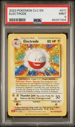 2023 Pokemon Electrode CLC 011 EN Holo TCG Classic Collection PSA 9 MT - Image 1
