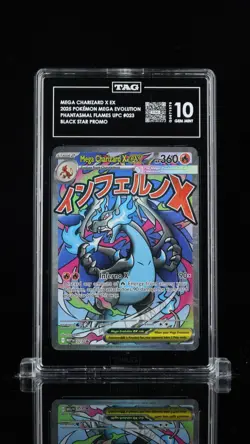 MEGA CHARIZARD X EX 2025 POKEMON MEGA EVOLUTION BLACK STAR PROMOS #023 TAG 10 - Image 1