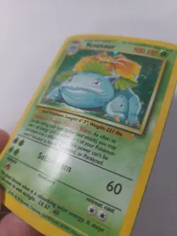 1999 Pokemon Game Base Set Unlimited Venusaur Holo Rare 15/102 Very Damaged - Image 4