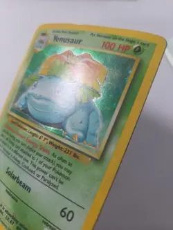 1999 Pokemon Game Base Set Unlimited Venusaur Holo Rare 15/102 Very Damaged - Image 5
