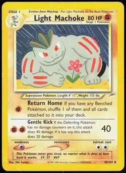 Neo Destiny Light Machoke 49/105 Uncommon Pokemon Unlimited HP - Image 1