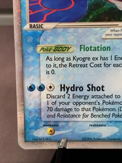 Pokemon TCG Kyogre EX 95/100 Crystal Guardians Holo Rare 2006 VTG - Image 5