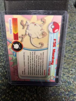 1999 Topps Pokemon Mankey #56 Blue Label - Image 2