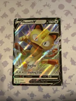 Pokemon TCG Meowth V and VMAX Black Star Promo SWSH004 SWSH005 Holo NM - Image 1