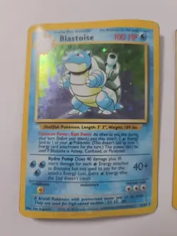 Pokemon TCG CCG 1999 Ultra Rare Base Set Blastoise (#2 of 102) Holo Very Damaged - Image 1