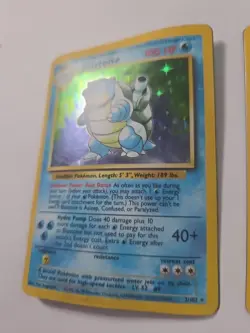 Pokemon TCG CCG 1999 Ultra Rare Base Set Blastoise (#2 of 102) Holo Very Damaged - Image 2