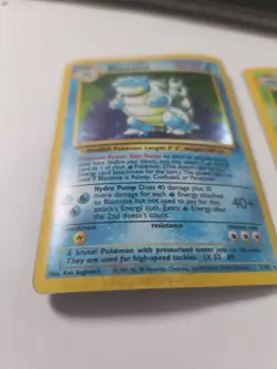 Pokemon TCG CCG 1999 Ultra Rare Base Set Blastoise (#2 of 102) Holo Very Damaged - Image 3