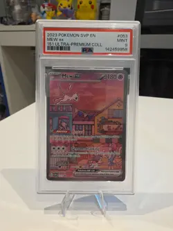 2023 POKEMON SVP EN-SV BLACK STAR PROMO #053 MEW EX PSA 9 - Image 1