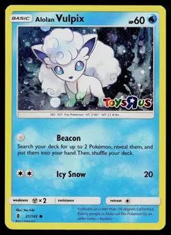 Pokemon Card - Alolan Vulpix Guardians Rising 21/145 Toys R Us Promo - Image 1