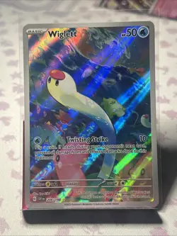 Pokemon Wiglett Illustration Rare Full Art Holo SV01 Basic 206/198 Card - Image 1