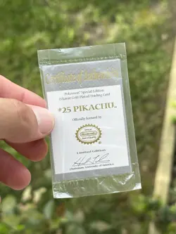 Pokemon Pikachu #25 Gold Card 1999 Certificate of Authenticity NO GOLDEN CARD - Image 1