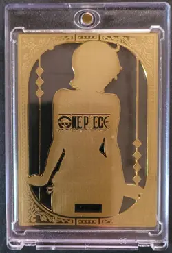 One Peice Gold METAL Card - Serial Number #141 Anime Waifu Nami Bikini - Image 2