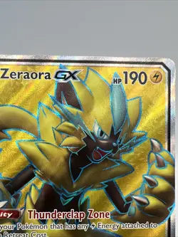 Pokemon Zeraora GX Full Art Secret Rare Holo TCG Card 201/214 SM8 Lost Thunder - Image 3