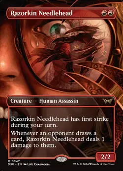Razorkin Needlehead ** Borderless ** #347 - Duskmourn: House of Horror - NM MTG - Image 1