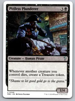 Pitiless Plunderer (White Border) 46 Mystery Booster 2 Magic: The Gathering NM - Image 1