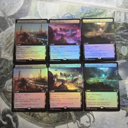 MTG Aetherdrift • Borderless Foil Lands Lot ☆ 6 - Image 1