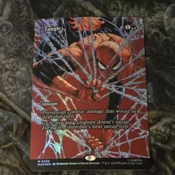 MTG Spider-Man • Tangle Borderless Mythic FOIL - Image 1