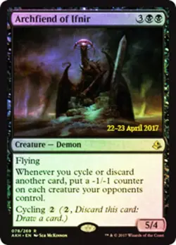 MTG Archfiend of Ifnir - Foil - Prerelease Promo, Prerelease & Release Promos, M - Image 1