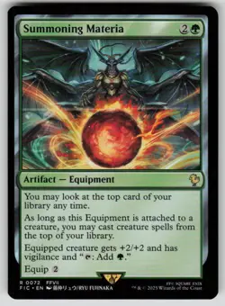 Summoning Materia Rare Commander: FINAL FANTASY 72 MTG Near Mint - Image 1