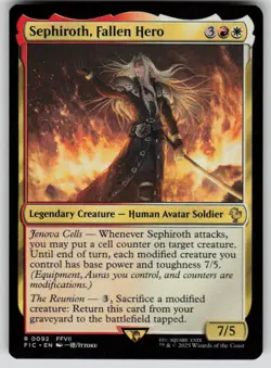 Sephiroth, Fallen Hero Rare Commander: FINAL FANTASY 92 MTG Near Mint - Image 1