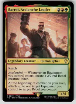 Barret, Avalanche Leader Rare Commander: FINAL FANTASY 79 MTG Near Mint - Image 1