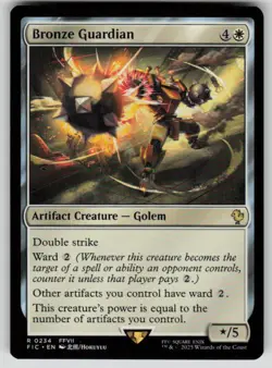 Bronze Guardian Rare Commander: FINAL FANTASY 234 MTG Near Mint - Image 1