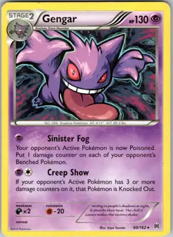 GENGAR 60/162 HOLO BREAKTHROUGH POKEMON MP DECK EXCLUSIVE - Image 1