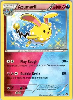AZUMARILL 77/114 STEAM SIEGE POKEMON DMG - Image 1