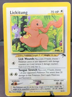 Pokemon TCG Lickitung 16/18 Southern Islands Non Holo VTG 2001 WOTC - Image 1