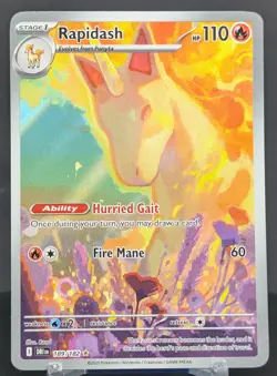 Pokemon Rapidash #189/182 English Destined Rivals Illustration Rare Full Art - Image 1