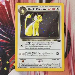 Pokemon Dark Persian 17/53 Promo Holo MP has scratches and small creases - Image 2
