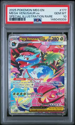 2025 POKEMON MEG EN-MEGA EVOLUTION #177 MEGA VENUSAUR EX PSA 10 - Image 1
