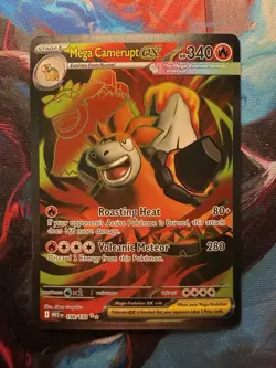 Pokemon Mega Camerupt EX 156/132 Me01: Mega Evolution Holo Ultra Rare - Image 1