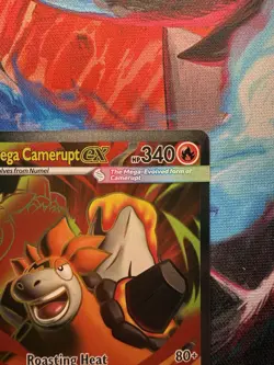 Pokemon Mega Camerupt EX 156/132 Me01: Mega Evolution Holo Ultra Rare - Image 2