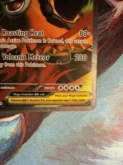 Pokemon Mega Camerupt EX 156/132 Me01: Mega Evolution Holo Ultra Rare - Image 3