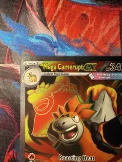Pokemon Mega Camerupt EX 156/132 Me01: Mega Evolution Holo Ultra Rare - Image 5
