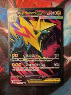 Pokemon Mega Manectric EX 158/132 Me01 Ultra Rare Full Art Holo 330 HP - Image 1