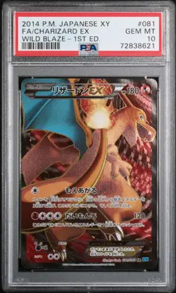 Pokemon Charizard EX XY Wild Blaze 1st Edition Japanese Full Art #081 PSA 10 - Image 1