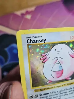 Pokemon Chansey TCG 3/102 Base Set Shadowless Unlimited Holo Rare HP/DMG - Image 4