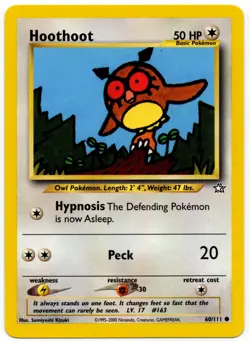 Pokemon - Hoothoot 60/111 Neo Genesis LP - Image 1