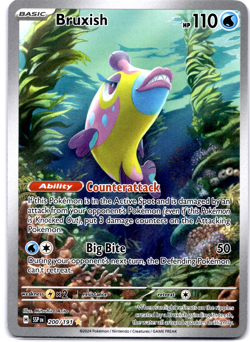 Pokemon TCG Bruxish 200/191 Surging Sparks Full Art Holo Rare Near Mint - Image 1