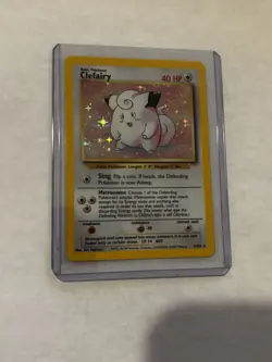 Pokemon Clefairy Base Set Holo Rare 5/102 40 HP 1999 Wizards of the Coast - Image 1