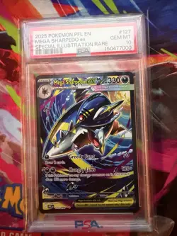 Pokemon Mega Sharpedo ex Special Illustration Rare Holo PSA 10 127/094 English - Image 1