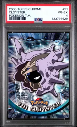 2000 TOPPS CHROME POKEMON T.V. #91 CLOYSTER PSA 4 - Image 1