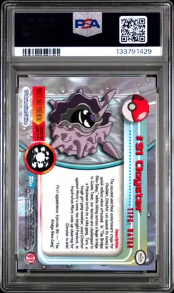 2000 TOPPS CHROME POKEMON T.V. #91 CLOYSTER PSA 4 - Image 2