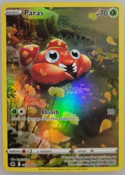 Paras GG32/GG70 Pokemon Crown Zenith: Galarian Gallery Holo NM (2 of 4) - Image 1