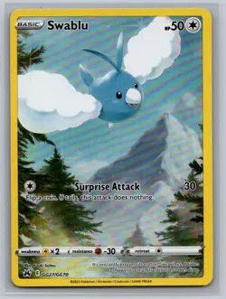 Swablu GG27/GG70 Holo Crown Zenith Galarian Gallery Pokemon Holo NM - Image 1