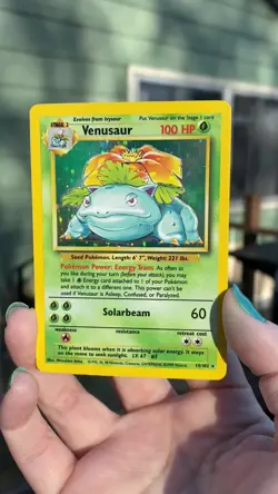 Venusaur 15/102 Unlimited Base Set Holo NM WOTC Pokemon TCG Vintage Single - Image 2